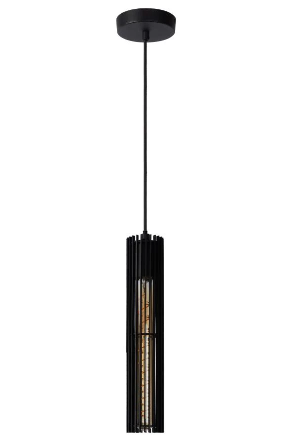 Lucide LIONEL - Pendant light - Ø 6,5 cm - 1xE27 - Black - off